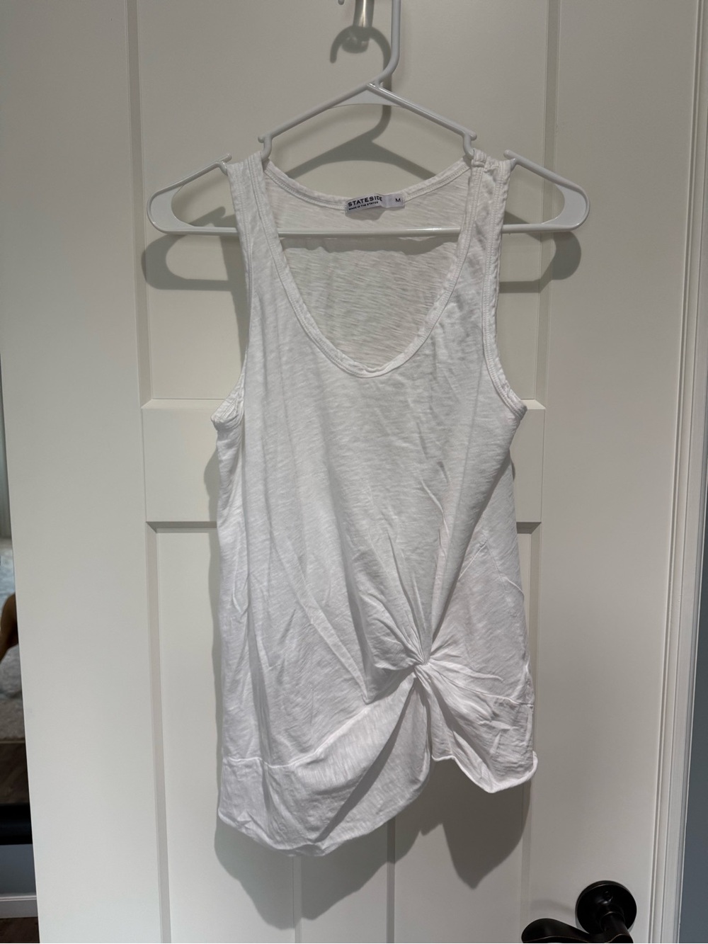 NEW Stateside white twist/knot tank top size medium
